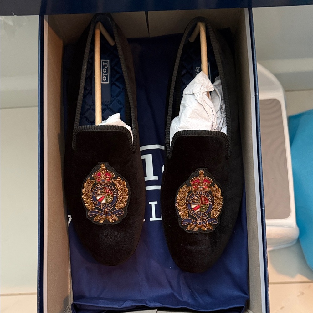 Polo by Ralph ❤️‍🔥Lauren Black Crest Loafers